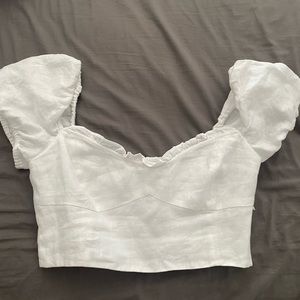 Aritzia wander linen blouse